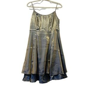 Vintage J R Nites Iridescent Mini Dress in Gold